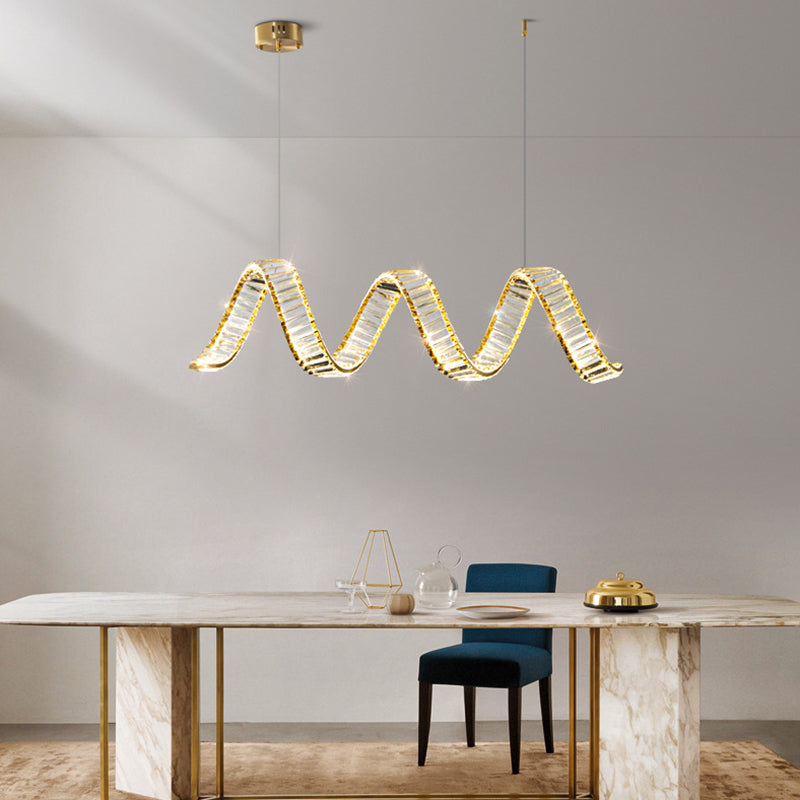 Modernism Single Black/Golden Kitchen Island Lighting LED Ceiling Light