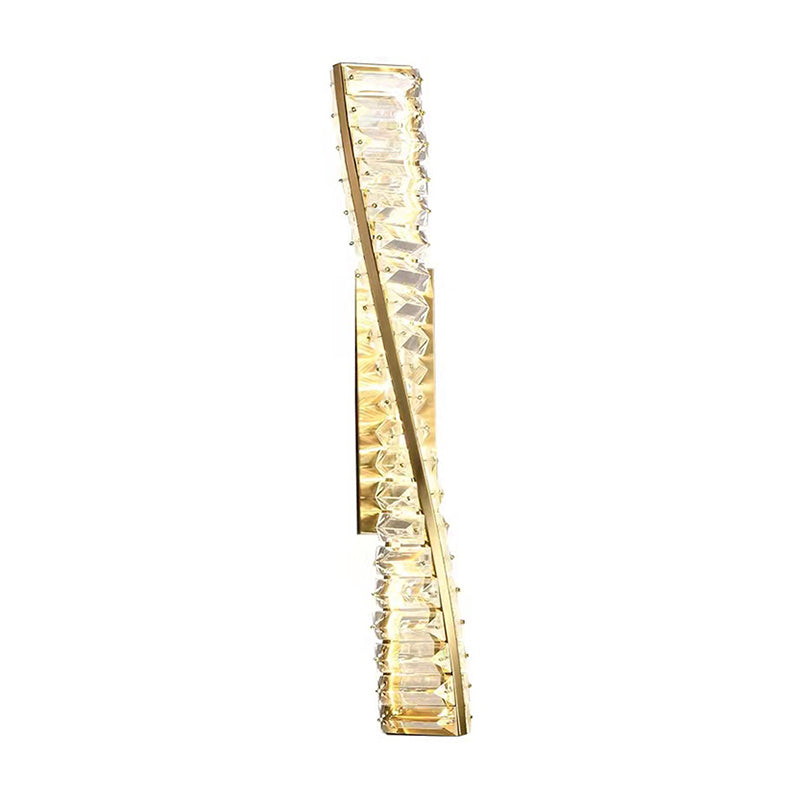 1 Light Geometric Wall Sconce Contemporary Crystal Wall Sconce