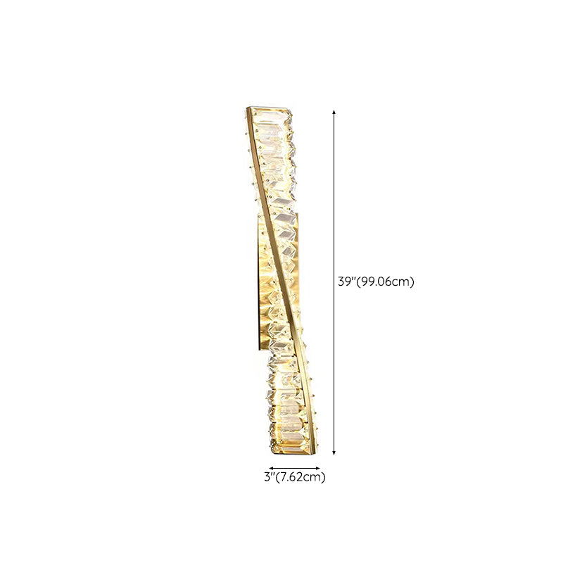 1 Light Geometric Wall Sconce Contemporary Crystal Wall Sconce