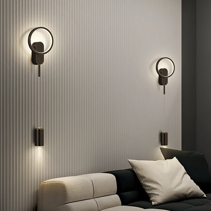 Metal Geometric Wall Sconce Lights Modern 2 Lights Wall Lighting Fixtures