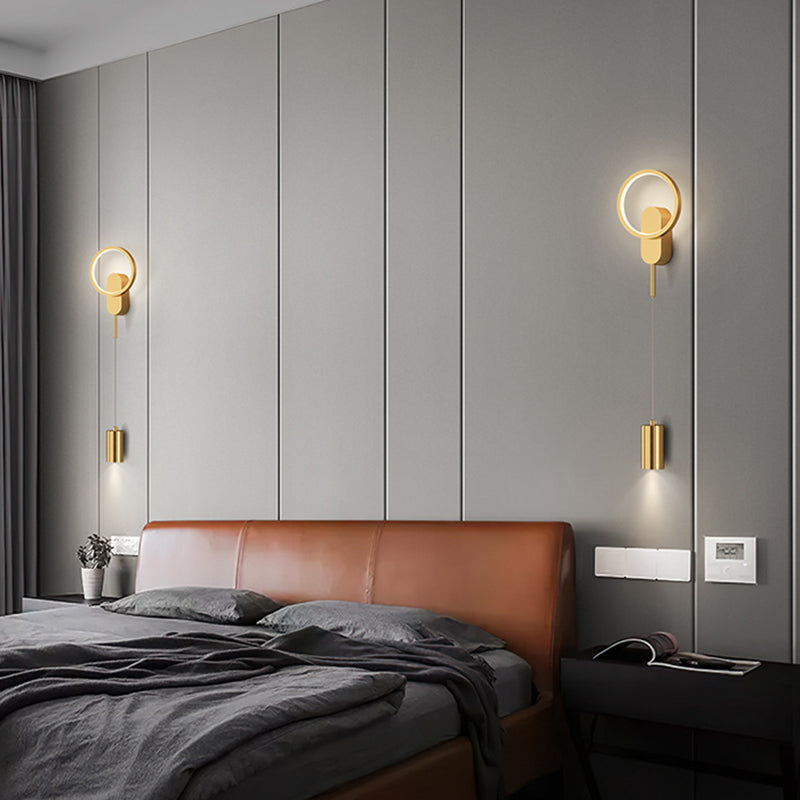 Metal Geometric Wall Sconce Lights Modern 2 Lights Wall Lighting Fixtures