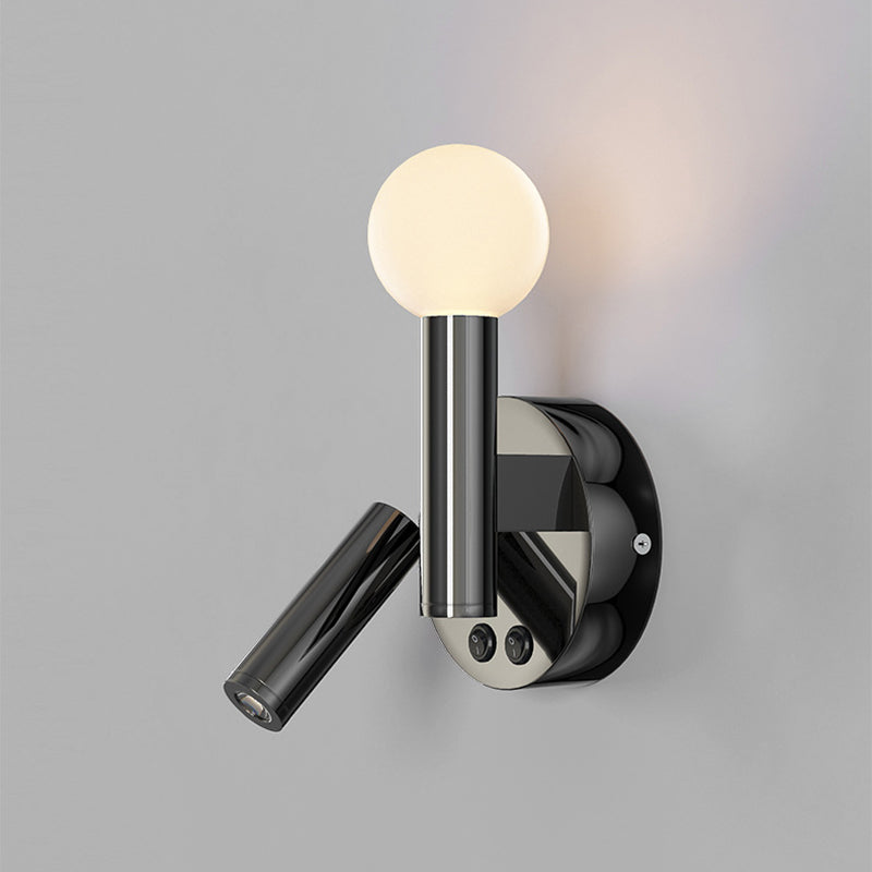 Cylinder Sconce Lights Simplicity Metal 2 Lights Wall Mounted Lights in Black