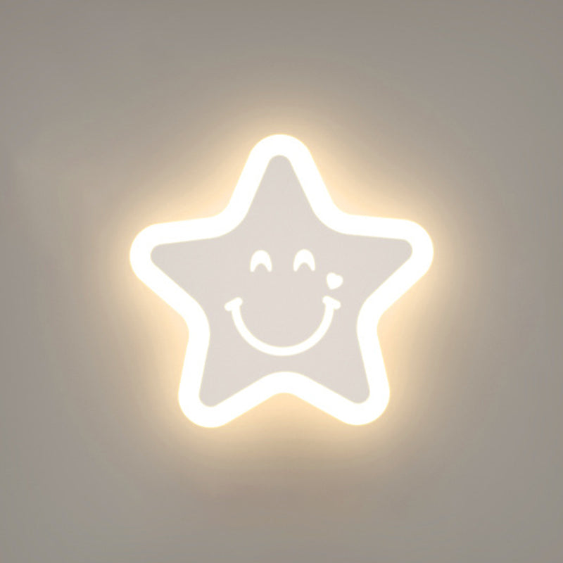 1 Light Regular Wall Lights Modern Metal Wall Lighting Fixtures for Children's Room