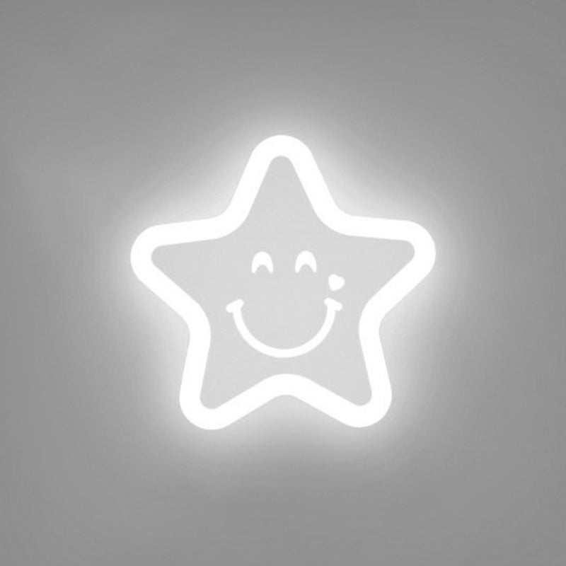 1 Light Regular Wall Lights Modern Metal Wall Lighting Fixtures for Children's Room