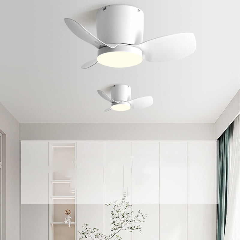 Nordic Style Ceiling Fan Lamp Cylinder Shape Ceiling Fan Light for Children's Room