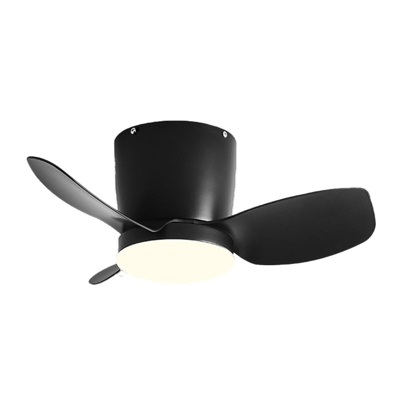 Nordic Style Ceiling Fan Lamp Cylinder Shape Ceiling Fan Light for Children's Room