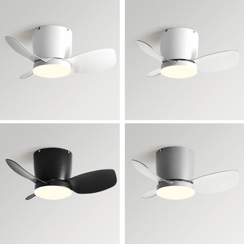 Nordic Style Ceiling Fan Lamp Cylinder Shape Ceiling Fan Light for Children's Room