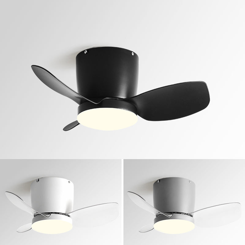 Nordic Style Ceiling Fan Lamp Cylinder Shape Ceiling Fan Light for Children's Room