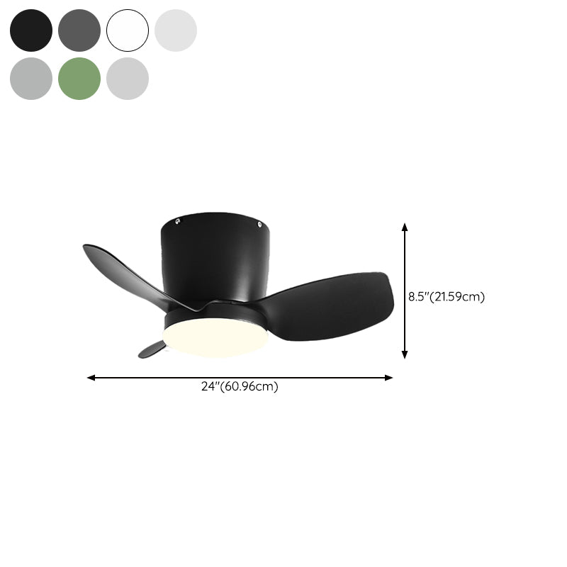 Nordic Style Ceiling Fan Lamp Cylinder Shape Ceiling Fan Light for Children's Room