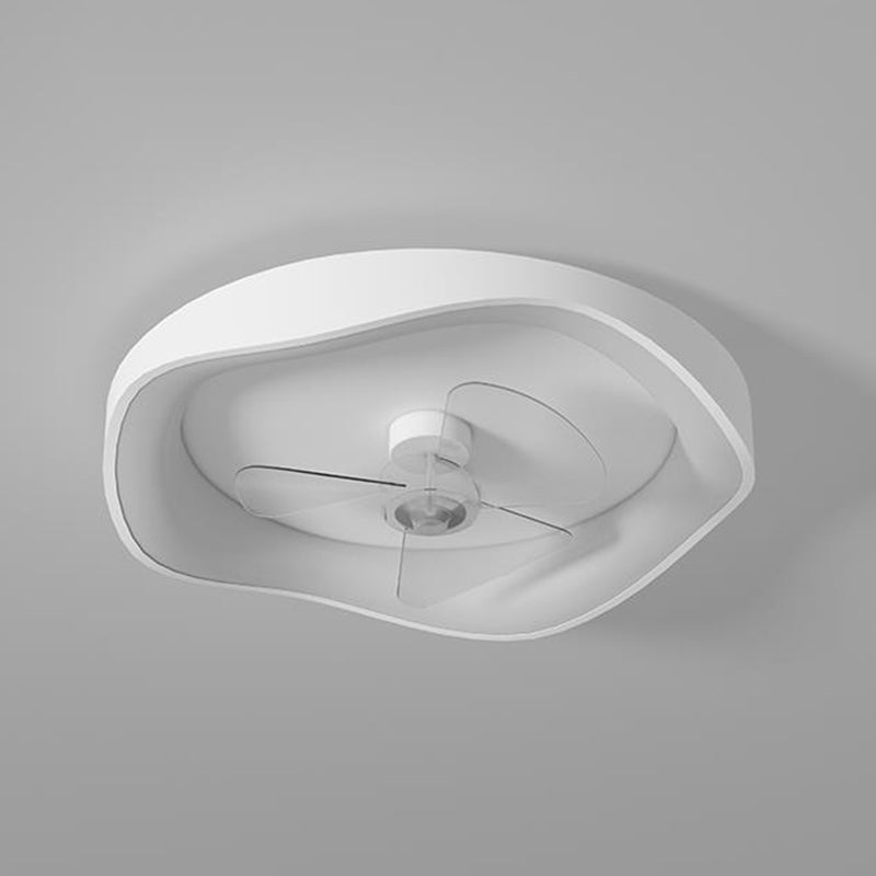 Contemporary 3-Blade Ceiling Fan White LED Fan with Light for Home