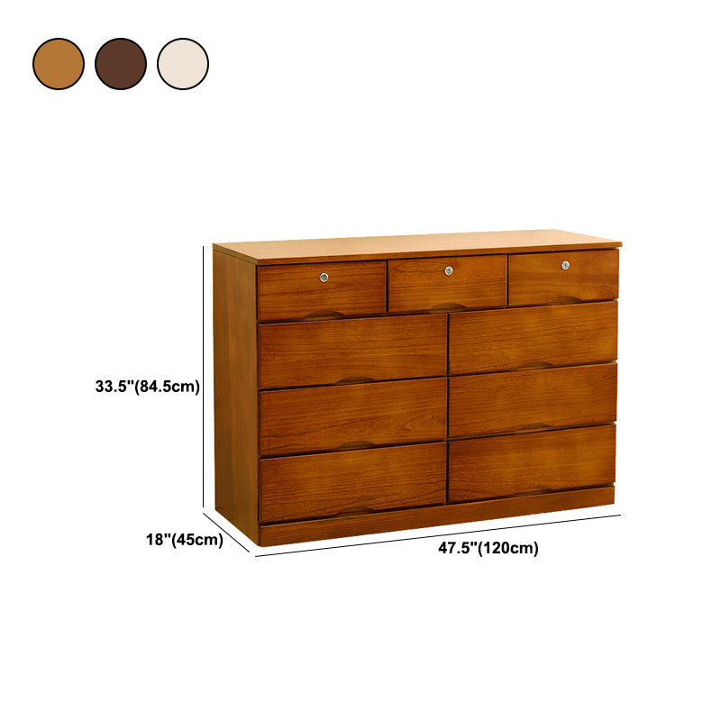 Traditional Solid Wood Storage Chest Soft-Close Drawers Bedroom Dresser