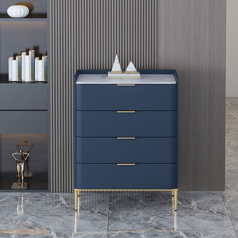 Glam Chest Bedroom Solid Wood Vertical Storage Chest with Drawers