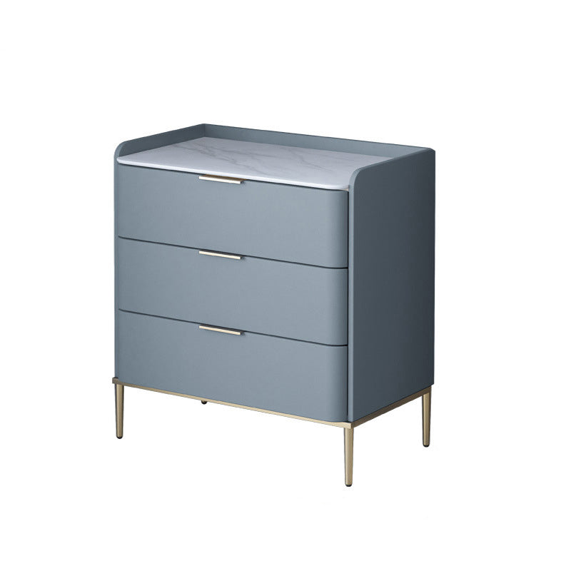 Glam Chest Bedroom Solid Wood Vertical Storage Chest with Drawers