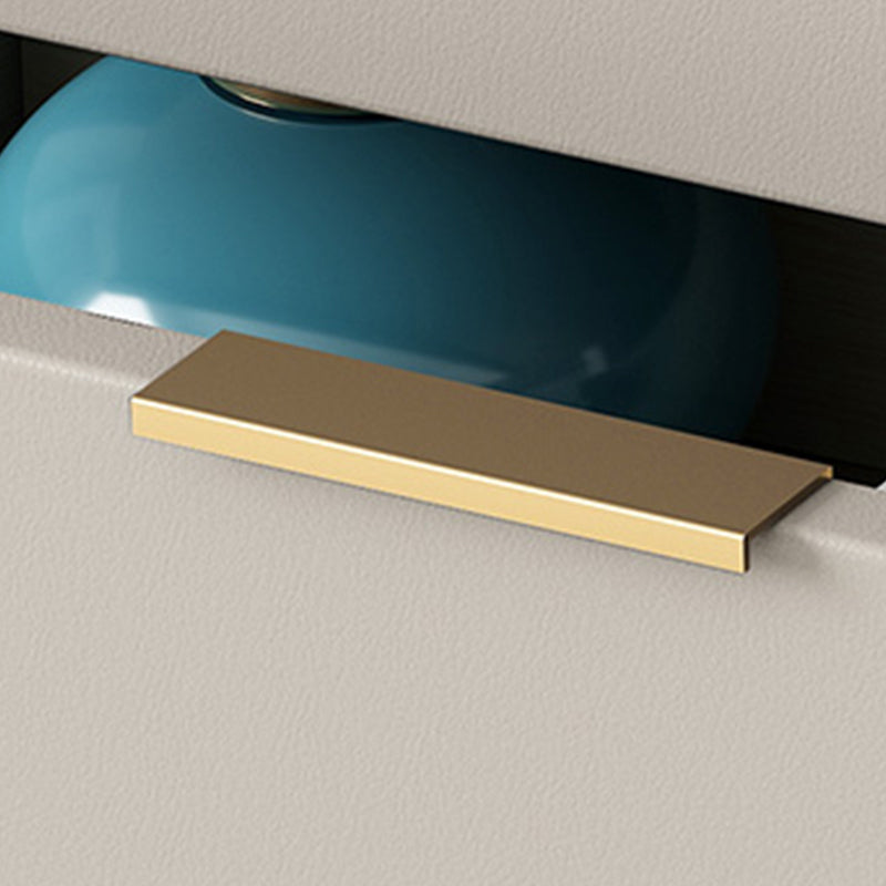 Glam Chest Bedroom Solid Wood Vertical Storage Chest with Drawers