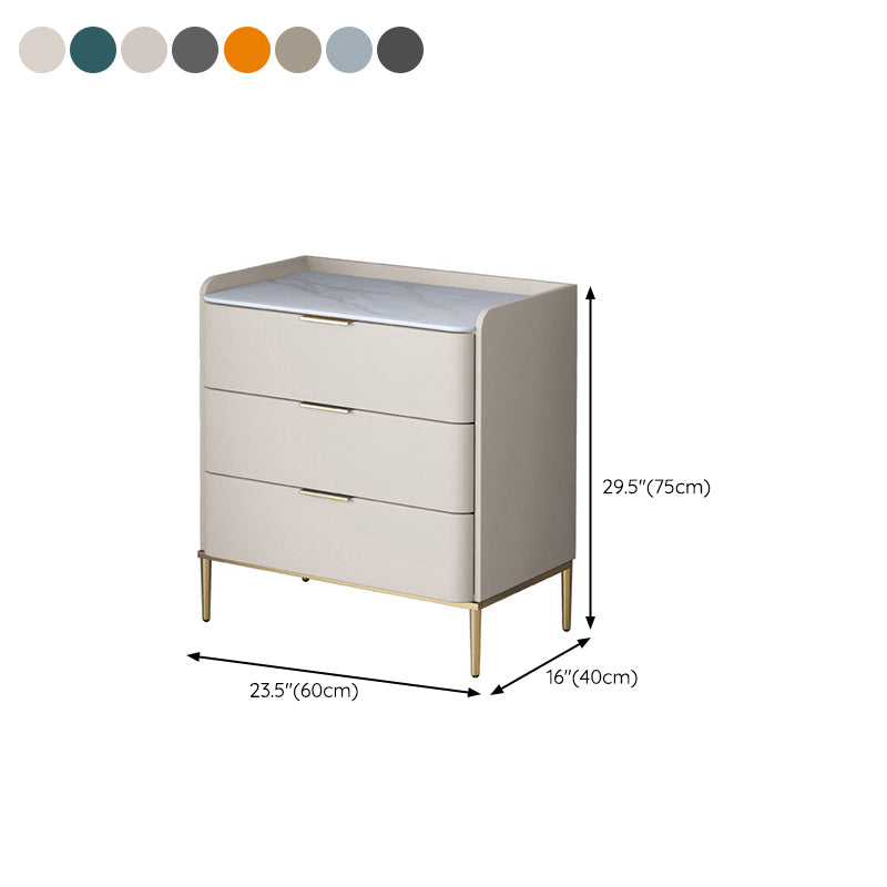 Glam Chest Bedroom Solid Wood Vertical Storage Chest with Drawers