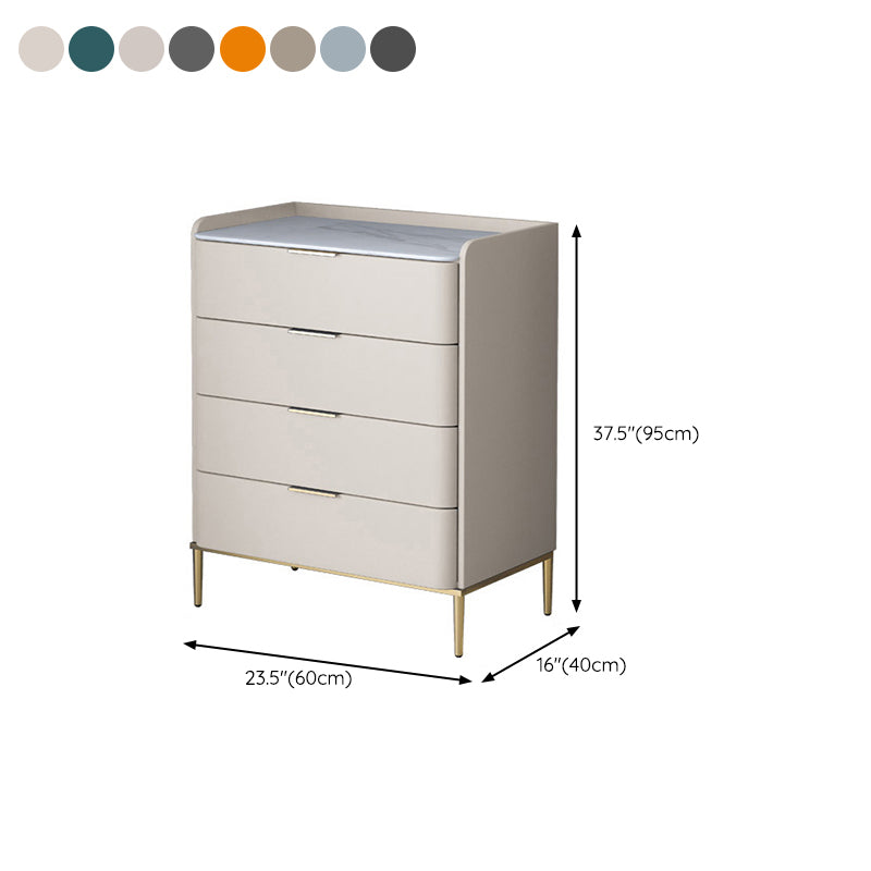 Glam Chest Bedroom Solid Wood Vertical Storage Chest with Drawers