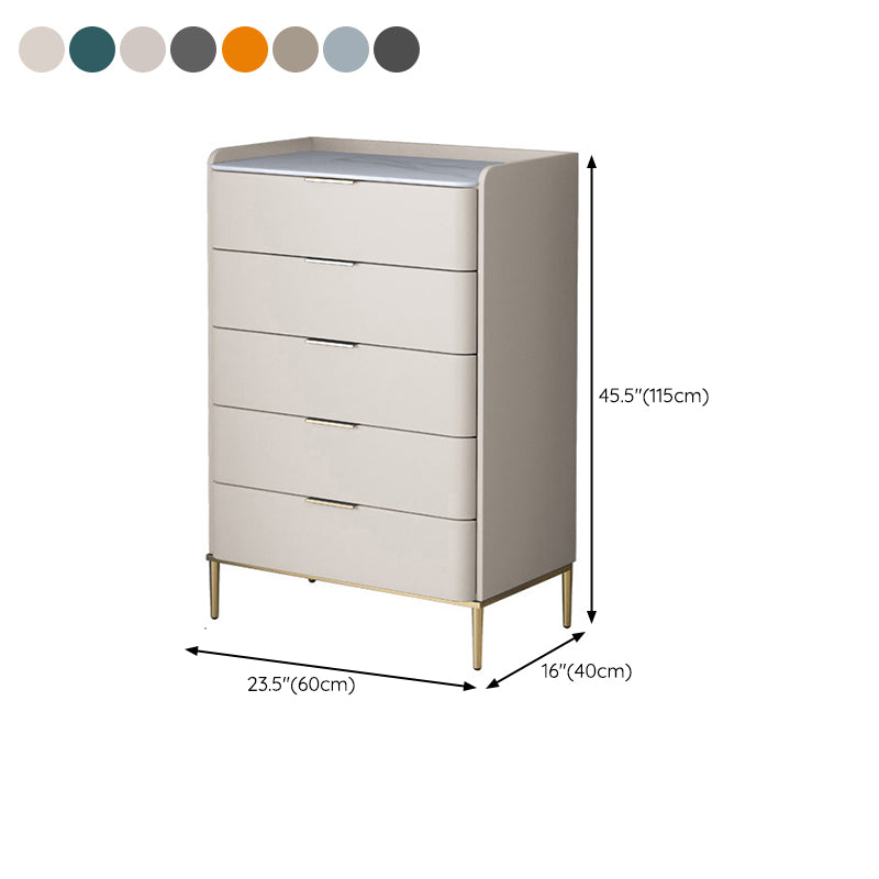 Glam Chest Bedroom Solid Wood Vertical Storage Chest with Drawers