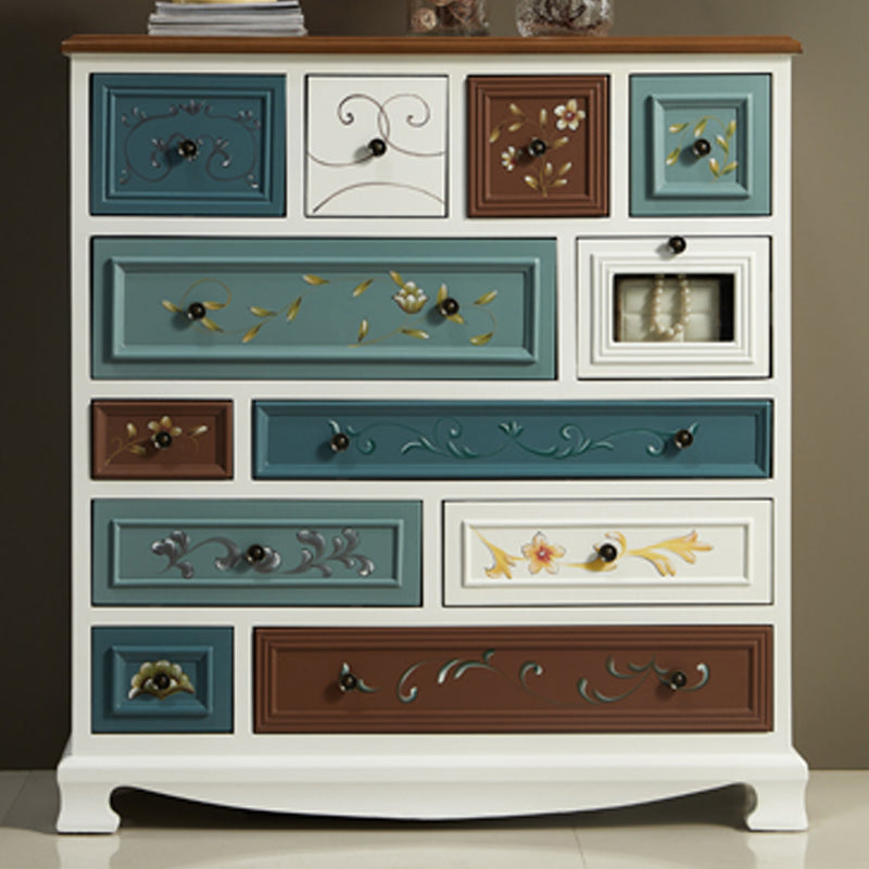 Nautical Storage Chest Dresser Solid Wood Storage Chest with 7/10/12 Drawers