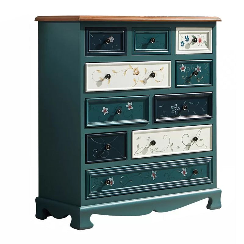 Nautical Storage Chest Dresser Solid Wood Storage Chest with 7/10/12 Drawers