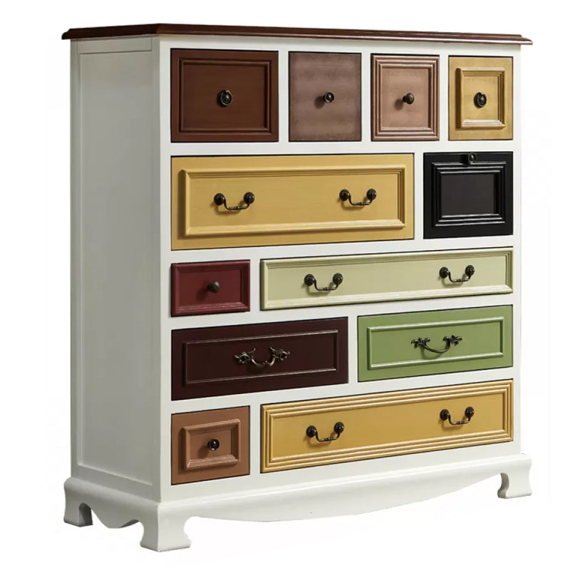 Nautical Storage Chest Dresser Solid Wood Storage Chest with 7/10/12 Drawers