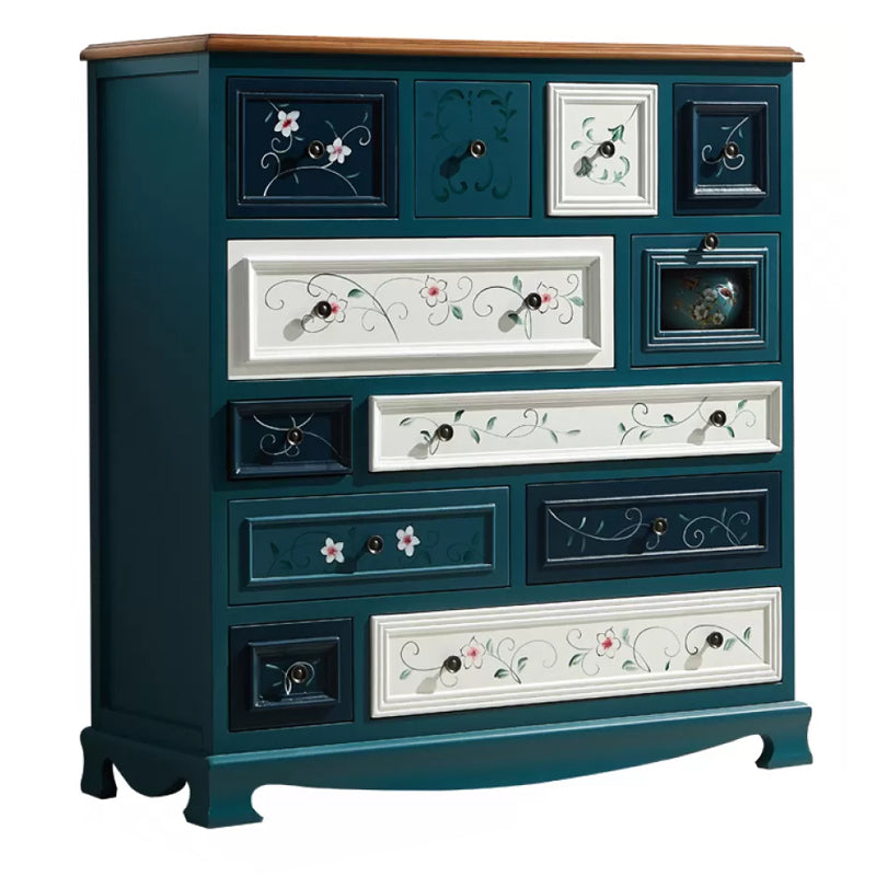 Nautical Storage Chest Dresser Solid Wood Storage Chest with 7/10/12 Drawers