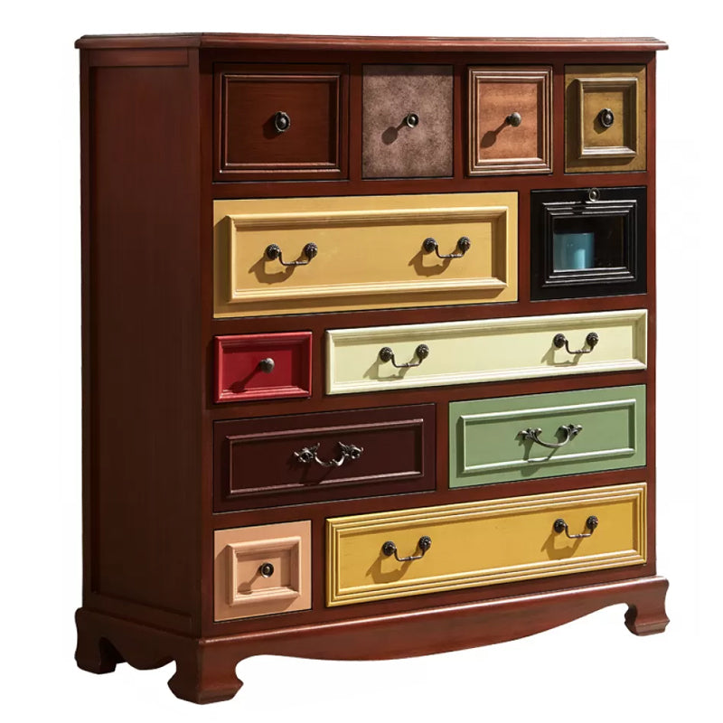 Nautical Storage Chest Dresser Solid Wood Storage Chest with 7/10/12 Drawers