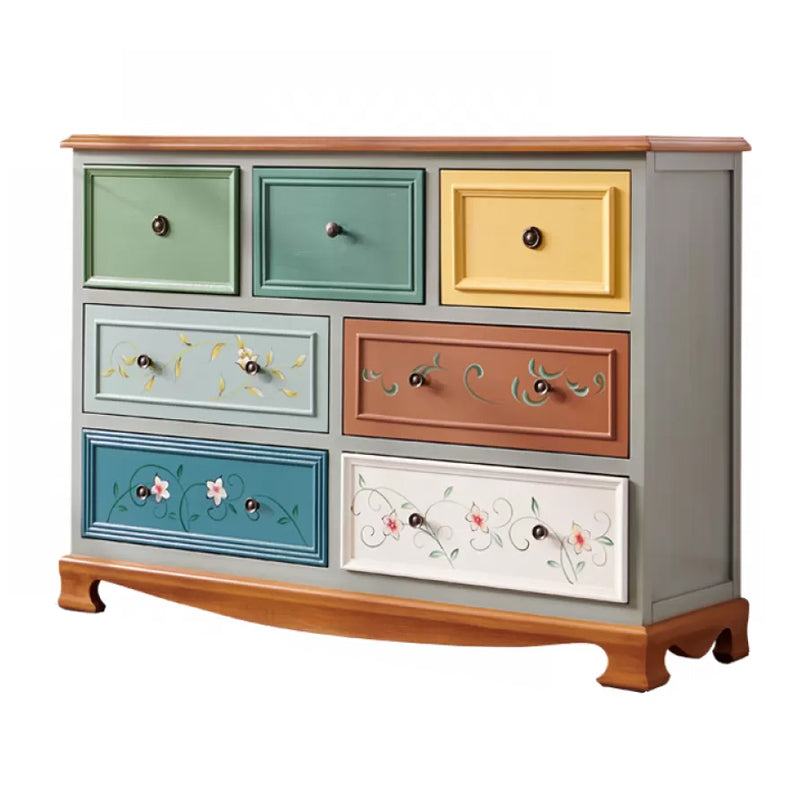 Nautical Storage Chest Dresser Solid Wood Storage Chest with 7/10/12 Drawers