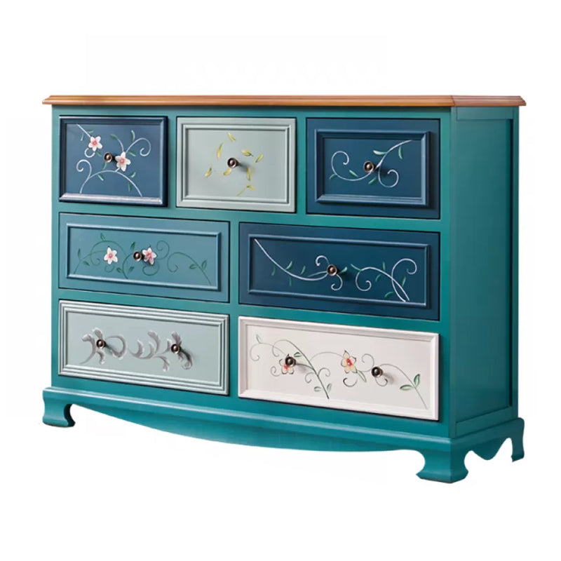 Nautical Storage Chest Dresser Solid Wood Storage Chest with 7/10/12 Drawers
