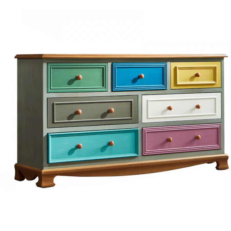 Nautical Storage Chest Dresser Solid Wood Storage Chest with 7/10/12 Drawers