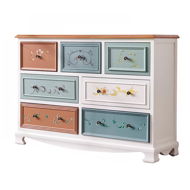 Nautical Storage Chest Dresser Solid Wood Storage Chest with 7/10/12 Drawers