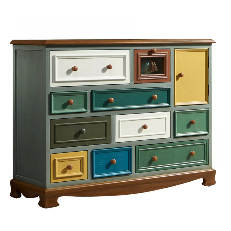 Nautical Storage Chest Dresser Solid Wood Storage Chest with 7/10/12 Drawers