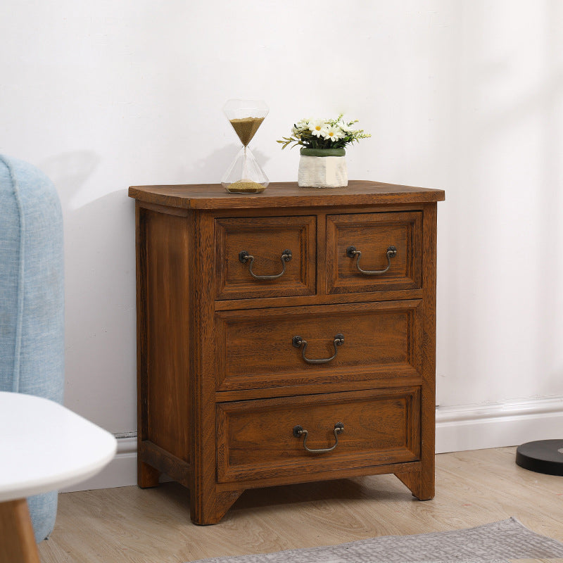 Nautical Bedroom Solid Wood Storage Chest Vertical Chest with Drawers