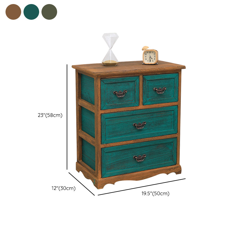 Nautical Bedroom Solid Wood Storage Chest Vertical Chest with Drawers