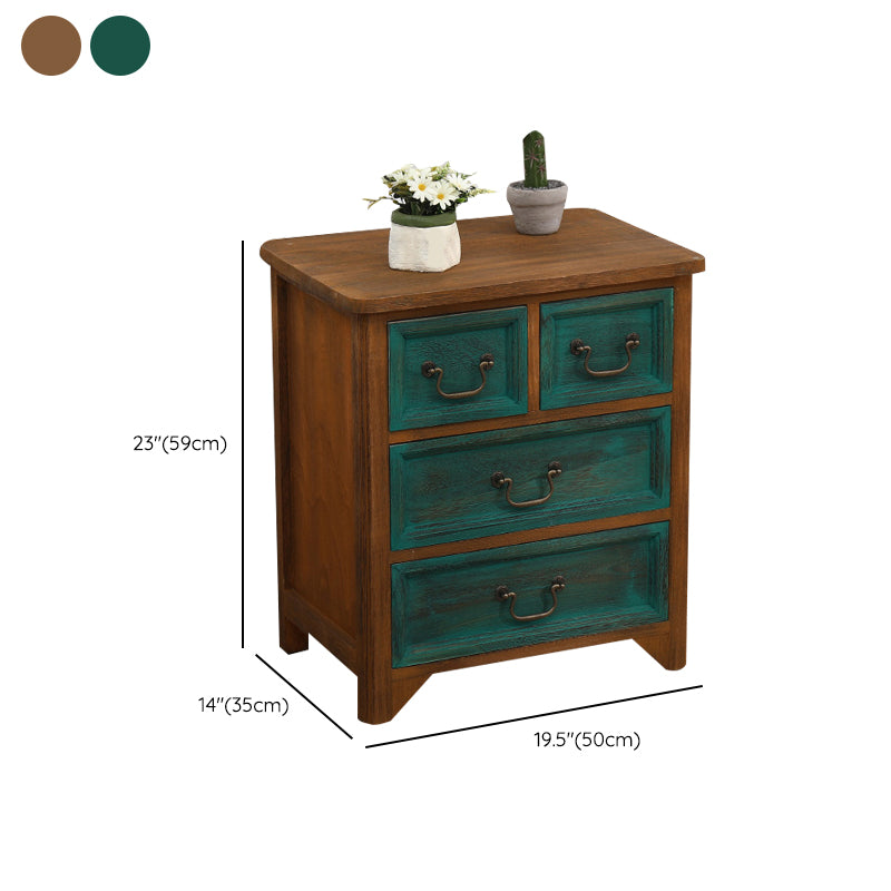 Nautical Bedroom Solid Wood Storage Chest Vertical Chest with Drawers