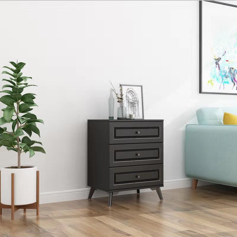 Contemporary Bedroom Storage Chest Wooden Vertical Chest with Drawers