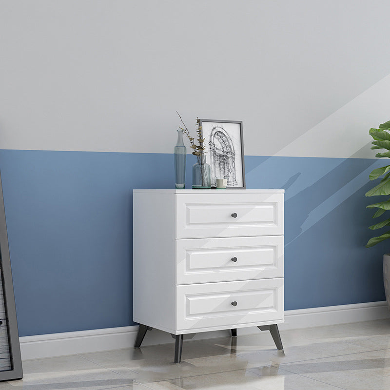 Contemporary Bedroom Storage Chest Wooden Vertical Chest with Drawers