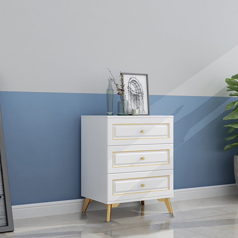 Contemporary Bedroom Storage Chest Wooden Vertical Chest with Drawers
