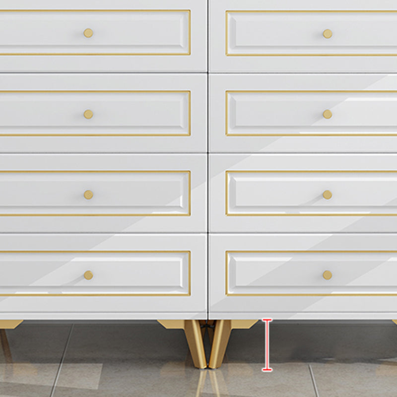 Contemporary Bedroom Storage Chest Wooden Vertical Chest with Drawers