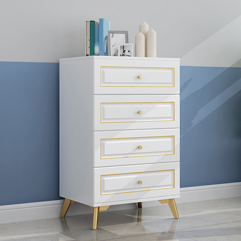 Contemporary Bedroom Storage Chest Wooden Vertical Chest with Drawers