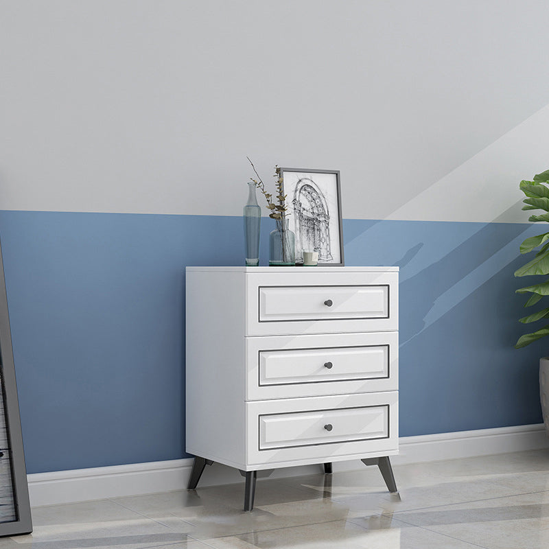 Contemporary Bedroom Storage Chest Wooden Vertical Chest with Drawers