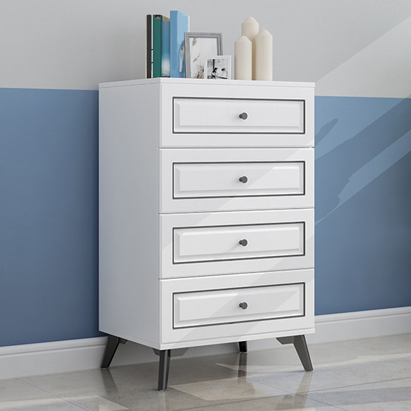 Contemporary Bedroom Storage Chest Wooden Vertical Chest with Drawers