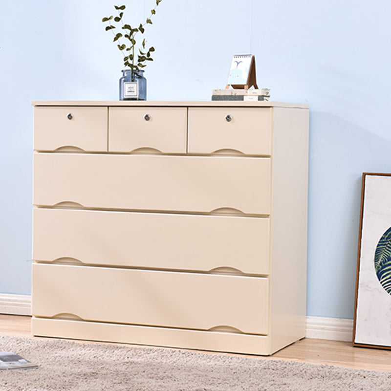Contemporary Chest Wooden Horizontal Combo Dresser with Drawer