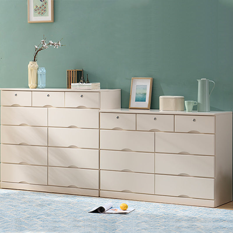 Contemporary Chest Wooden Horizontal Combo Dresser with Drawer