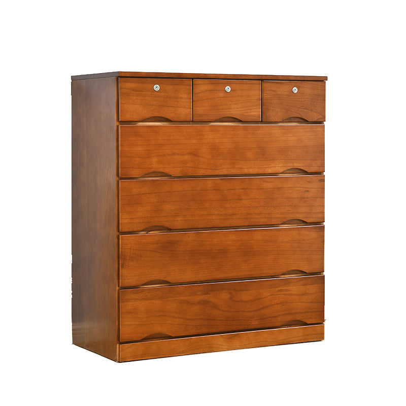 Contemporary Chest Wooden Horizontal Combo Dresser with Drawer