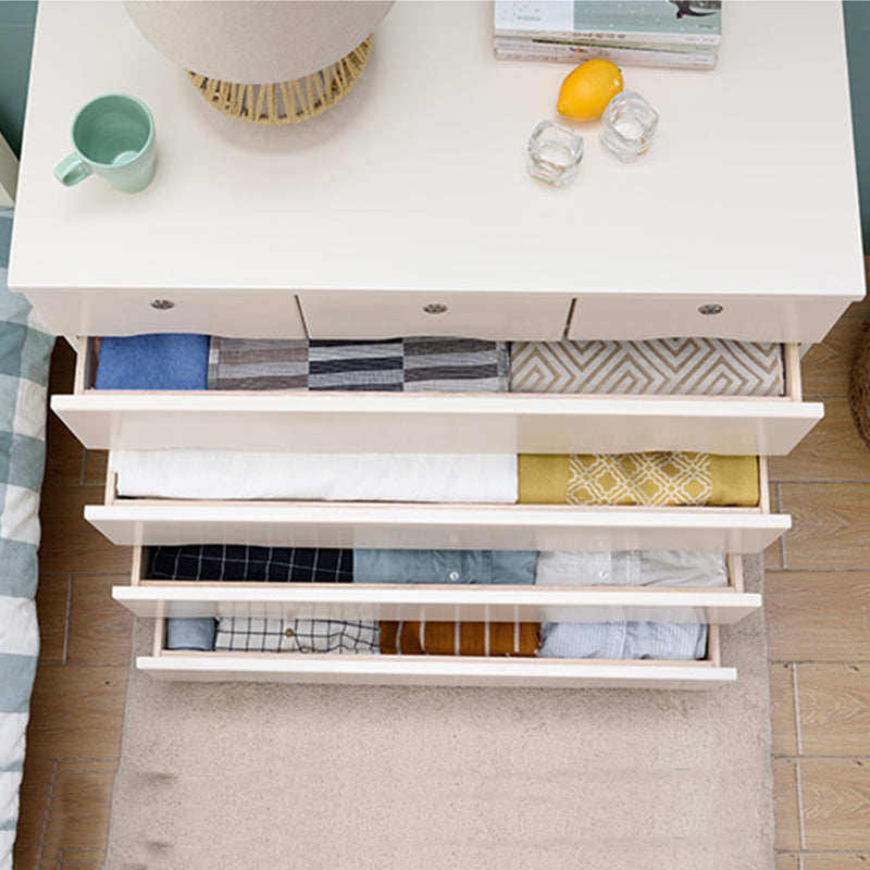 Contemporary Chest Wooden Horizontal Combo Dresser with Drawer