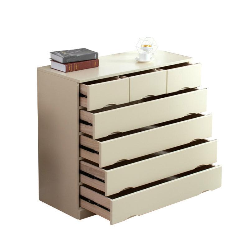 Contemporary Chest Wooden Horizontal Combo Dresser with Drawer