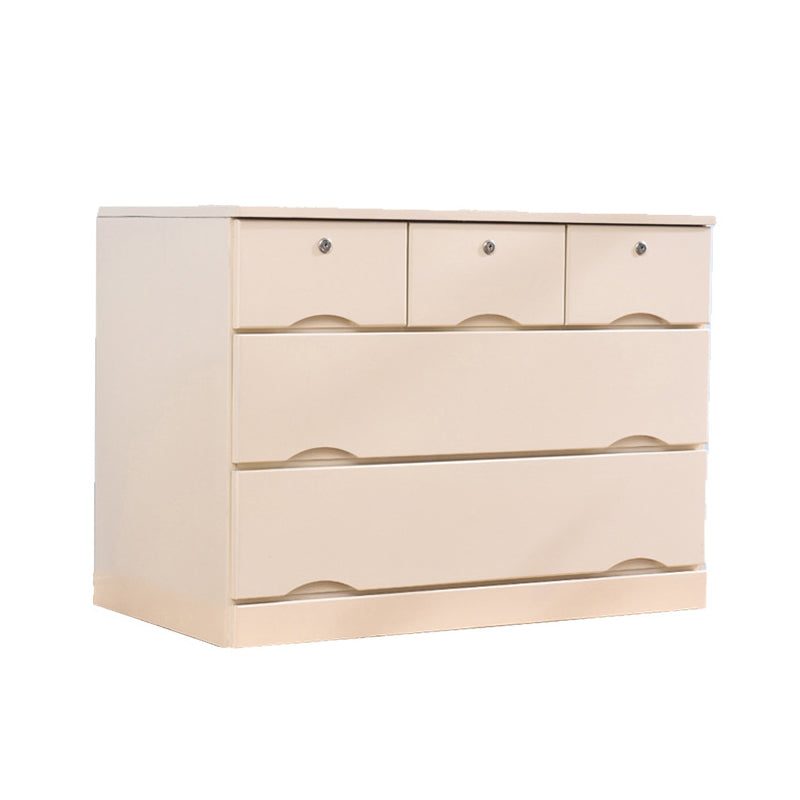 Contemporary Chest Wooden Horizontal Combo Dresser with Drawer