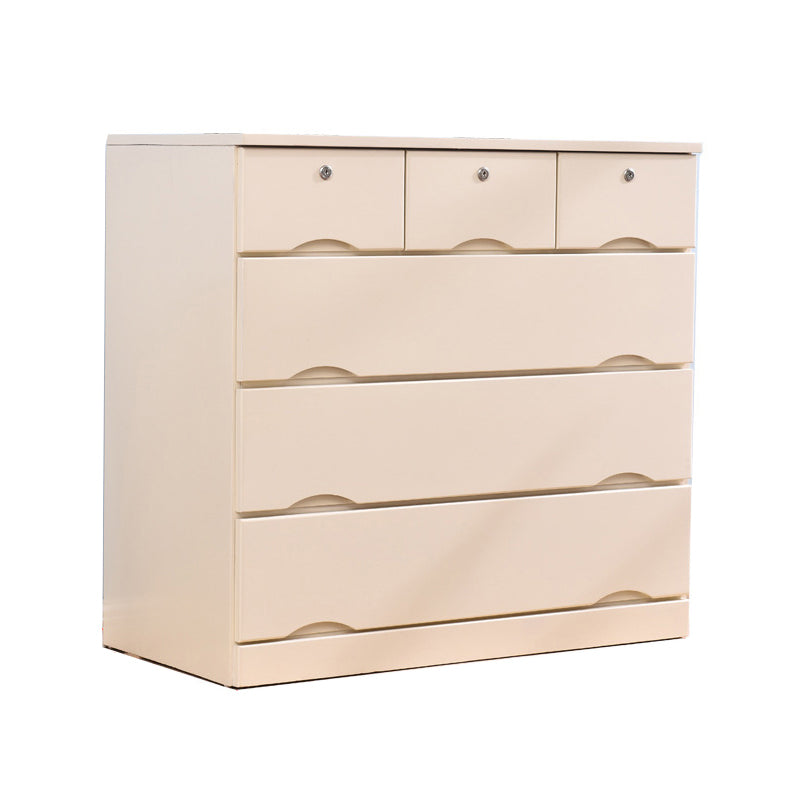 Contemporary Chest Wooden Horizontal Combo Dresser with Drawer