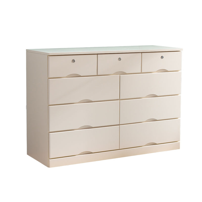 Contemporary Chest Wooden Horizontal Combo Dresser with Drawer