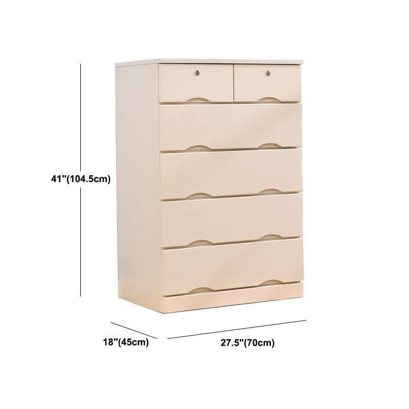 Contemporary Chest Wooden Horizontal Combo Dresser with Drawer